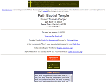 Tablet Screenshot of faith.baptist-temple.us