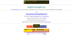 Desktop Screenshot of baptist-temple.us