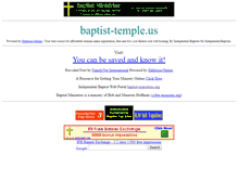 Tablet Screenshot of baptist-temple.us