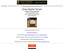 Tablet Screenshot of grace.baptist-temple.us